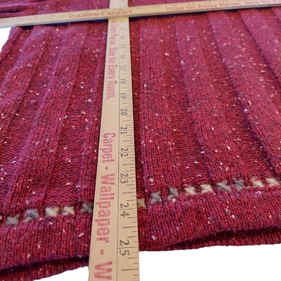 Woolrich Ruby Heather Tweed Wool Blend 1/4 Zip Ribbed Knit Sweater  X-Large XL - Picture 7 of 11